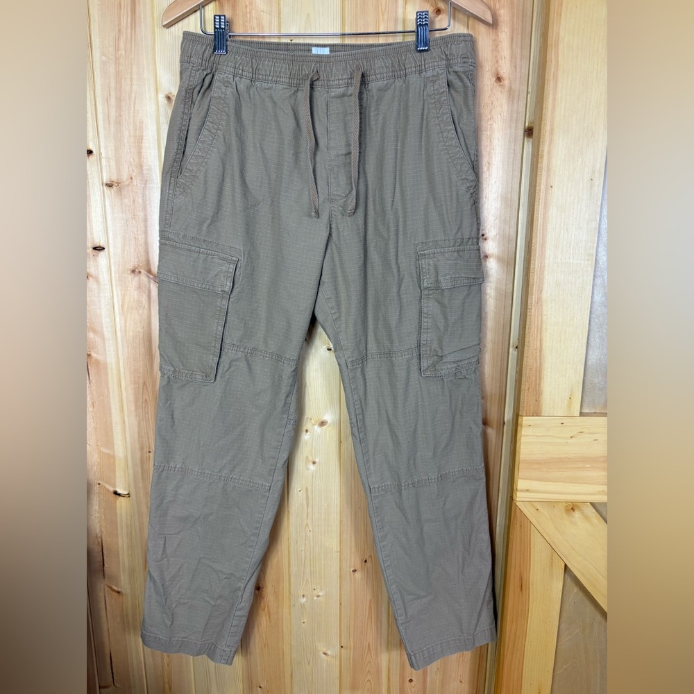 Gap Mens Pant Khaki Medium Utility Easy Ripstop Straight Fit Casual Travel Cargo